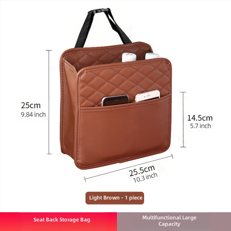 Заден органайзер за автомобилна седалка, кожен, водоустойчив, за окачване