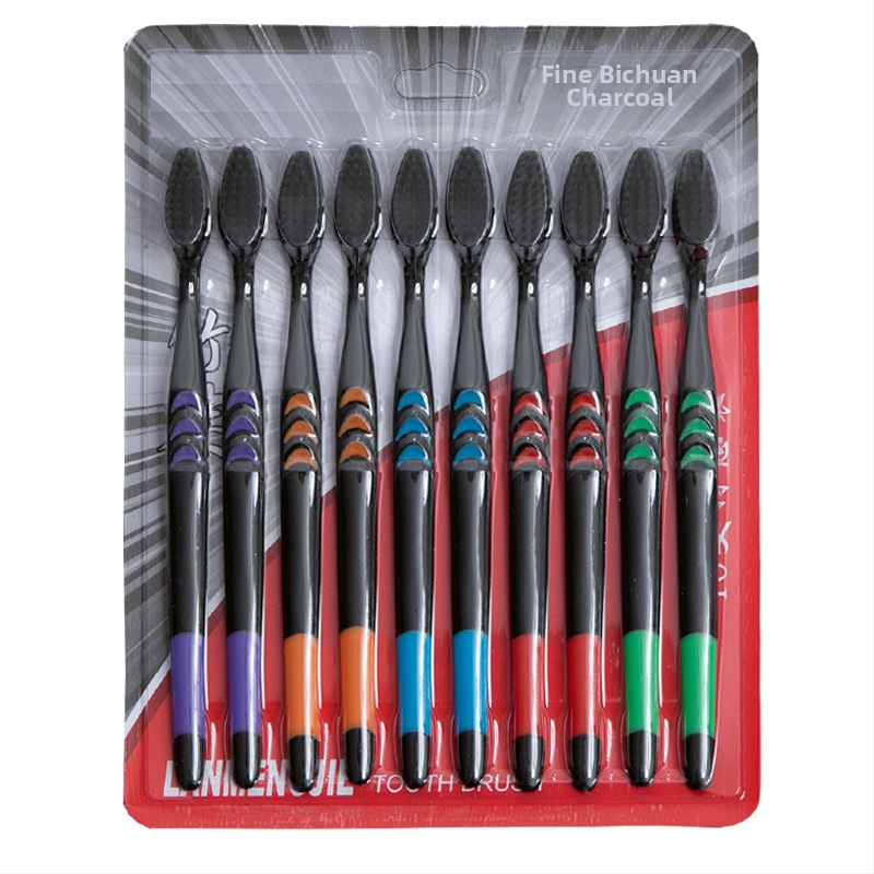 Ai Shukou suaugusiųjų dantų šepetėlis su bambuko aktyvios anglies ir minkštomis šerelėmis, modelis 301B