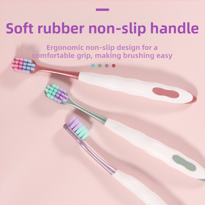 Love Teeth Macaron Toothbrush – широка глава, меки влакна, ръчна зъбна четка за възрастни (модел 808)