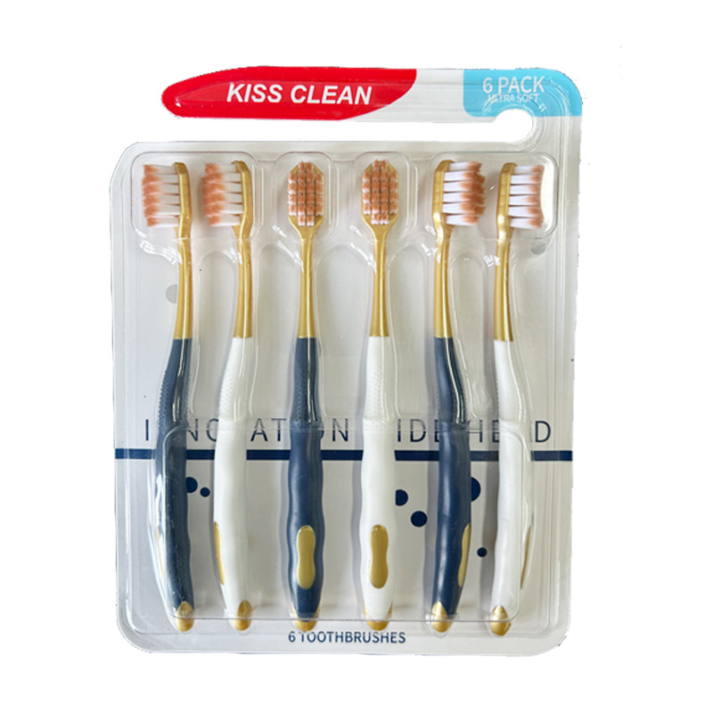 Love Teeth Macaron dantų šepetėlis – platus galvutė, minkšti šereliai, rankinis šepetėlis suaugusiems (Modelis 808)