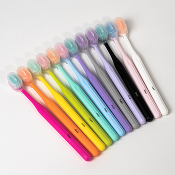 Rankinis dantų šepetėlis su minkštais šereliais, 12 vnt./barrel, 80 barelių dėžutėje, universalus naudojimas