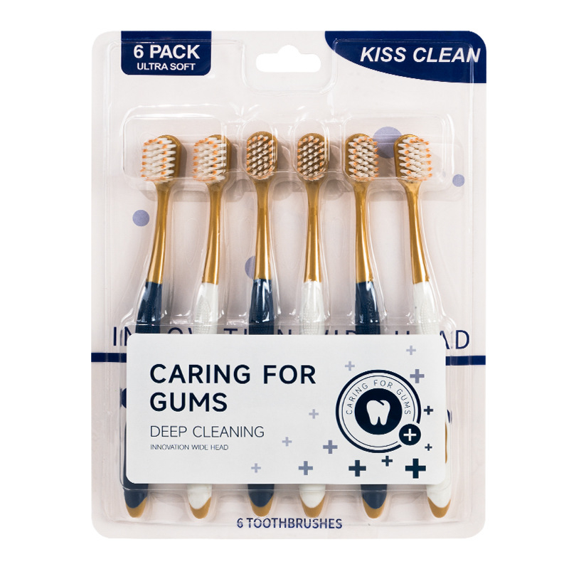 Rankinis dantų šepetėlis su minkštais šereliais, 12 vnt./barrel, 80 barelių dėžutėje, universalus naudojimas