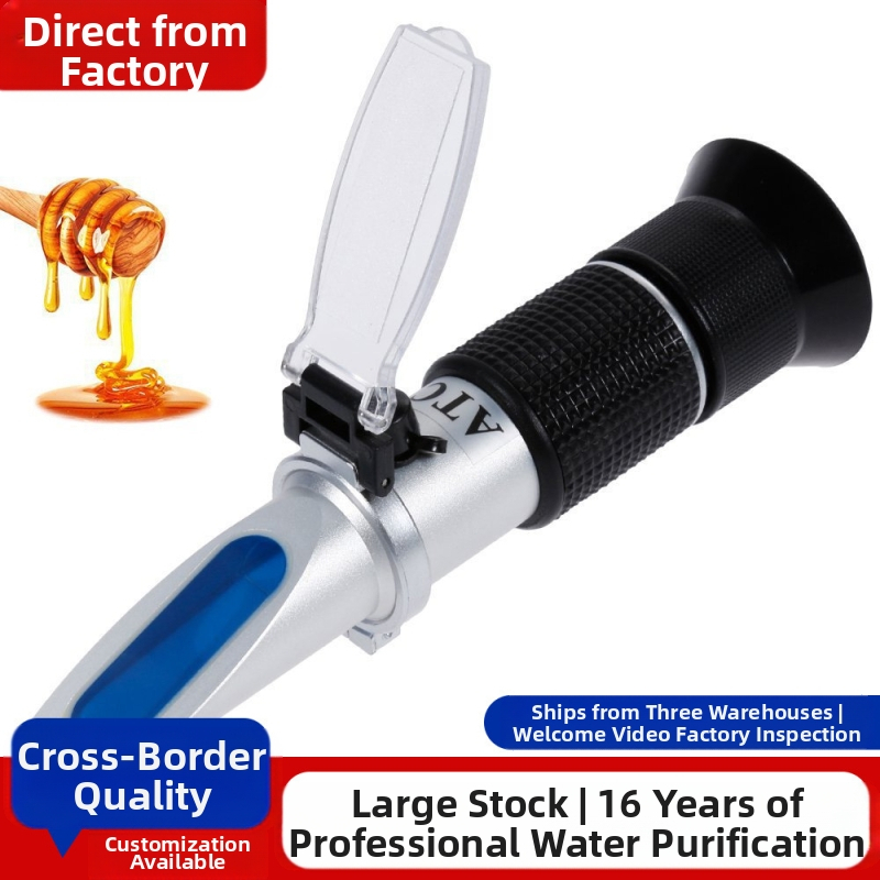 Pārvietojams refraktometrs cukura analīzei, augsta precizitāte, cukura saturs 0-32%, modelis TDHJ032, zīmols New mart, digitālais displejs.