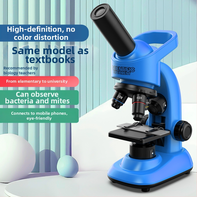 Детски микроскоп – ABS пластмасов образователен прибор за деца на възраст 7-14 години, 3C сертифициран, марка Micro Vision