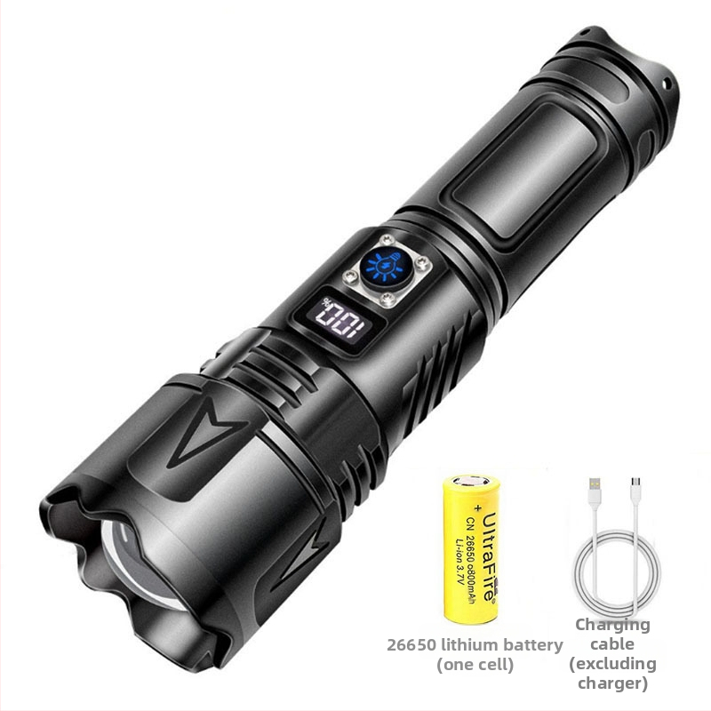 Лазерен фенер за къмпинг, презареждаем, 30W, 7200mAh, алуминиев корпус, оптично увеличение