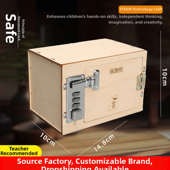 DIY Mehāniskais paroles seifs komplekts – Fizikas STEM izglītības rotaļlieta 7–14 gadu vecumam, elektriska un daudzfunkcionāla