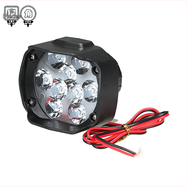 WJ LED предно осветление за електрически автомобил и мотоциклет, 9 светодиодни ленти с превключвател, огледално осветление, 12V