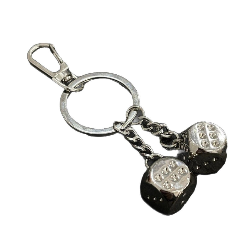 Breloc pentru chei cu zar din aliaj, stil Ins, ornament pentru geantă, origine Shantou, primăvara 2025