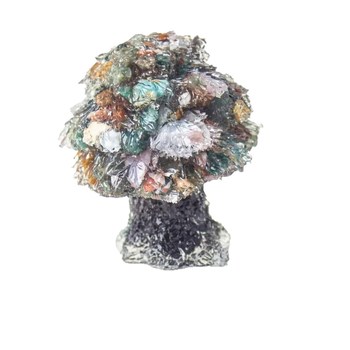 Kristalų stalinis dekoras su geometrine medžio forma, šiuolaikinis minimalistinis stilius, medžiaga: kristalas, PP maišas