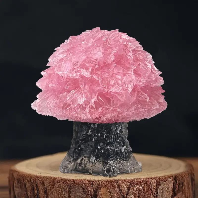 Kristalų stalinis dekoras su geometrine medžio forma, šiuolaikinis minimalistinis stilius, medžiaga: kristalas, PP maišas