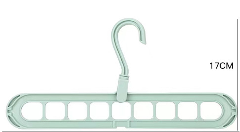 Въртящ се закачалник с девет дупки за общежитие — многофункционален органайзер за дрехи, PP материал, с възможност за персонализация, пуснат през 2020 г., подходящ за дрехи, панталони и вратовръзки