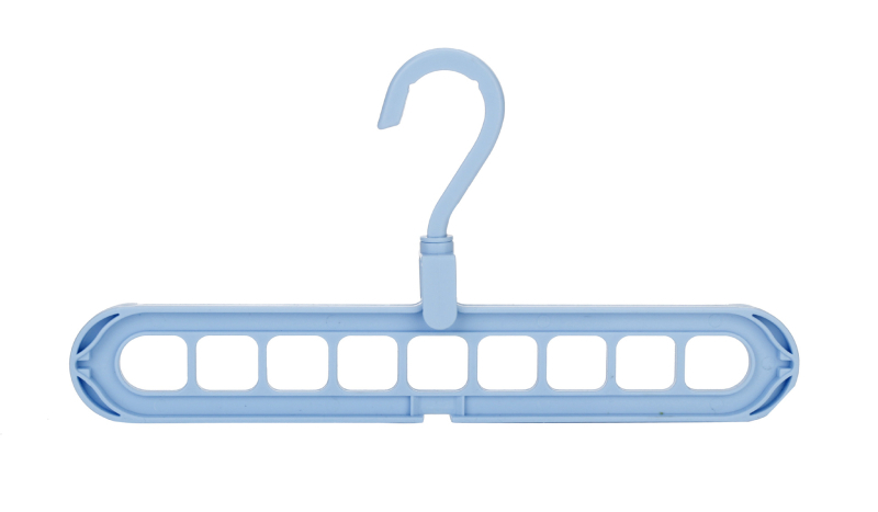Въртящ се закачалник с девет дупки за общежитие — многофункционален органайзер за дрехи, PP материал, с възможност за персонализация, пуснат през 2020 г., подходящ за дрехи, панталони и вратовръзки