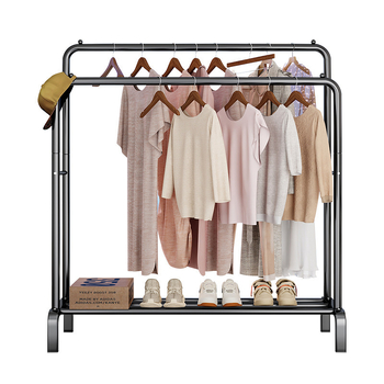 Μεταλλική σταθερή ράγα απλώματος ρούχων με διπλό πόλο; σταθερή και μη αναδιπλούμενη; μοντέρνο μινιμαλιστικό στυλ; μοντέλο: ράγα απλώματος με διπλό πόλο