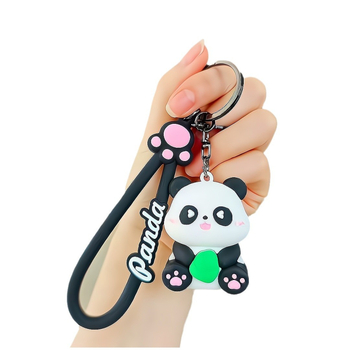 Panda karikatūra PVC atslēgu piekariņš un somas piekariņš – dāvana