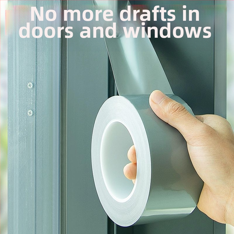 Νάνο ταινία σφράγισης για πόρτες και παράθυρα – σφράγιση κενών, αδιάβροχη, ανθεκτική στον άνεμο, θερμική μόνωση, υλικό: πολυπροπυλένιο (BOPP)