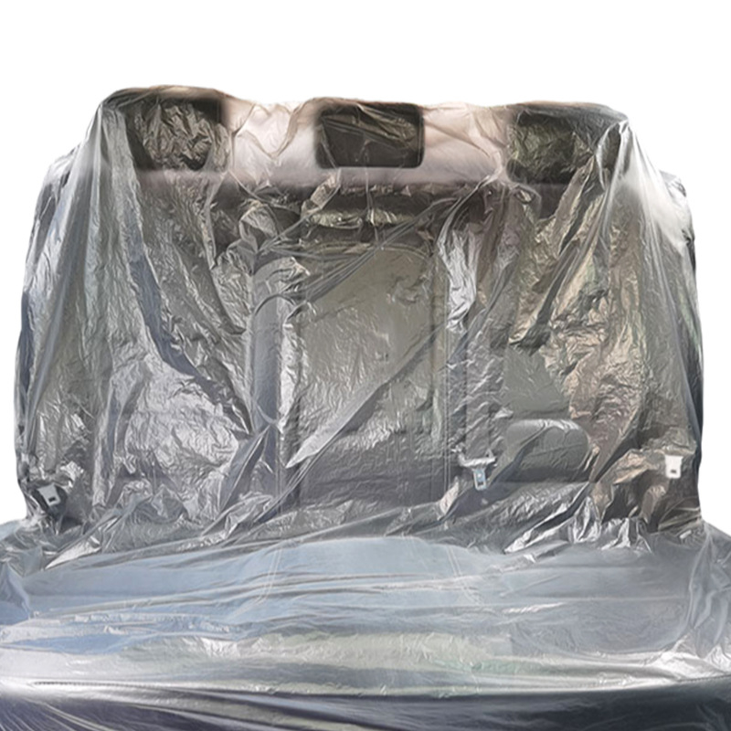 Vienkartinės automobilių sėdynių dangos priekinių ir galinių eilių, dulkių ir vandeniui atsparios, 100% grynos plastikos, išpūstos plėvelės technologija