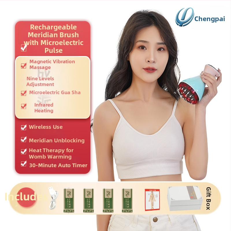 Mikro srovės meridianų masažo įrenginys su infraraudonųjų spindulių funkcija, nešiojamas, įmontuota baterija 1200-2000 mAh, namų naudojimui