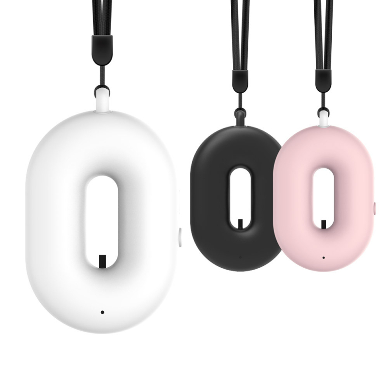 Mini nešiojamas oro valymo įrenginys su neigiamais jonais kaklui — tylus veikimas iki 36 dB, oro srautas 50 m³/h, maitinamas per USB, tinkamas iki 10 m²