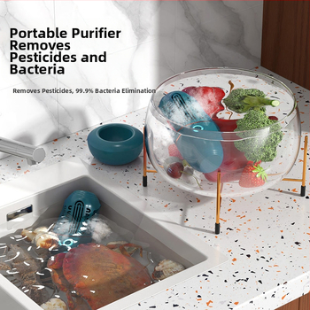 XY-006 Портативен безжичен уред за почистване и пречистване на плодове и зеленчуци с детоксикация, механично управление, капацитет до 4 л, 5V, 8W, 50 Hz, без кошница за миене, за плодове, зеленчуци, месо и морски дарове