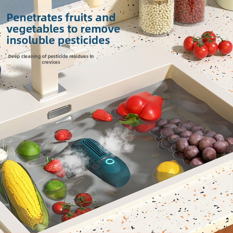 XY-006 Портативен безжичен уред за почистване и пречистване на плодове и зеленчуци с детоксикация, механично управление, капацитет до 4 л, 5V, 8W, 50 Hz, без кошница за миене, за плодове, зеленчуци, месо и морски дарове