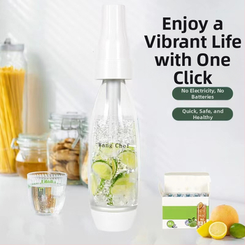 Машина за газиране на напитки, модел qsj001, домашно газиране, капацитет 1000 мл, бутонно управление, ротационно помпане