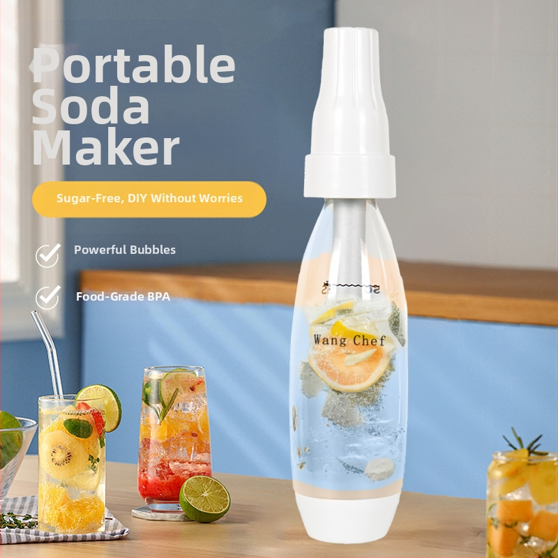 Машина за газиране на напитки, модел qsj001, домашно газиране, капацитет 1000 мл, бутонно управление, ротационно помпане