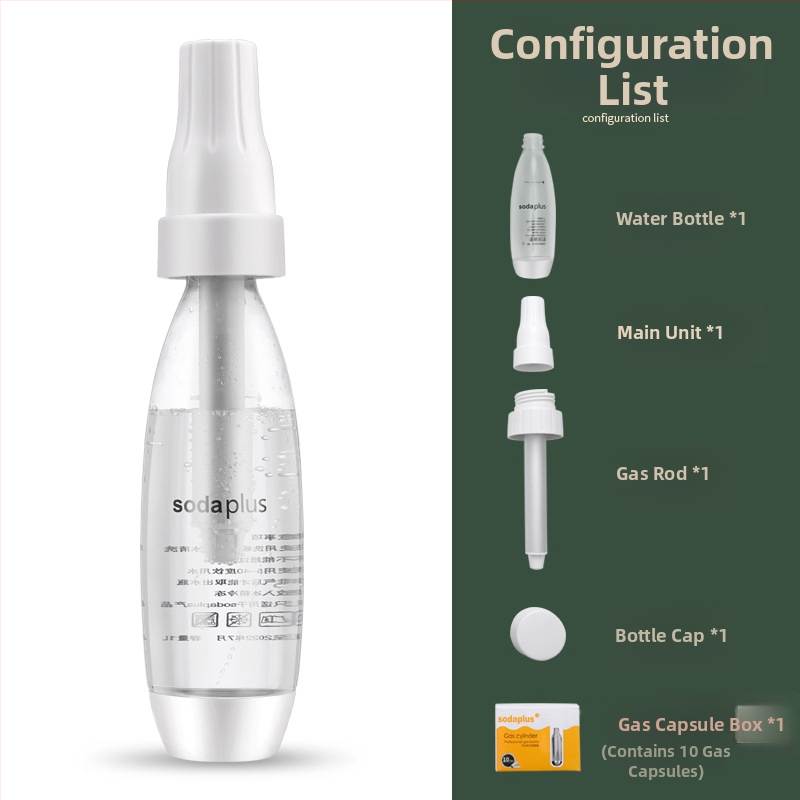 Машина за газиране на напитки, модел qsj001, домашно газиране, капацитет 1000 мл, бутонно управление, ротационно помпане