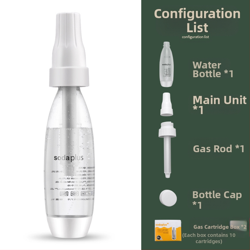 Машина за газиране на напитки, модел qsj001, домашно газиране, капацитет 1000 мл, бутонно управление, ротационно помпане