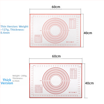 Xuan Juan Platininis Silikono Tešlos Minkymo Kilimėlis su Stiklo Pluoštu – Daugiafunkcinis Tešlos Minkymo, Kočiojimo, Kepimo ir Pjaustymo Kilimėlis, Neslidus, Modernus Stilius