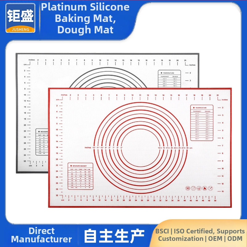 Xuan Juan Platininis Silikono Tešlos Minkymo Kilimėlis su Stiklo Pluoštu – Daugiafunkcinis Tešlos Minkymo, Kočiojimo, Kepimo ir Pjaustymo Kilimėlis, Neslidus, Modernus Stilius