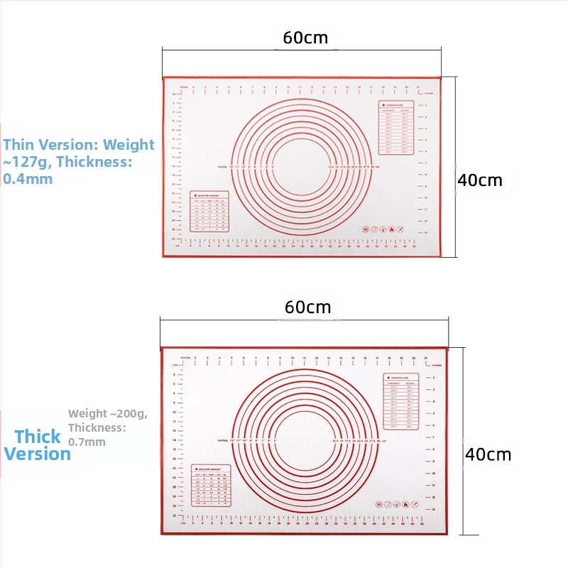 Xuan Juan Platininis Silikono Tešlos Minkymo Kilimėlis su Stiklo Pluoštu – Daugiafunkcinis Tešlos Minkymo, Kočiojimo, Kepimo ir Pjaustymo Kilimėlis, Neslidus, Modernus Stilius