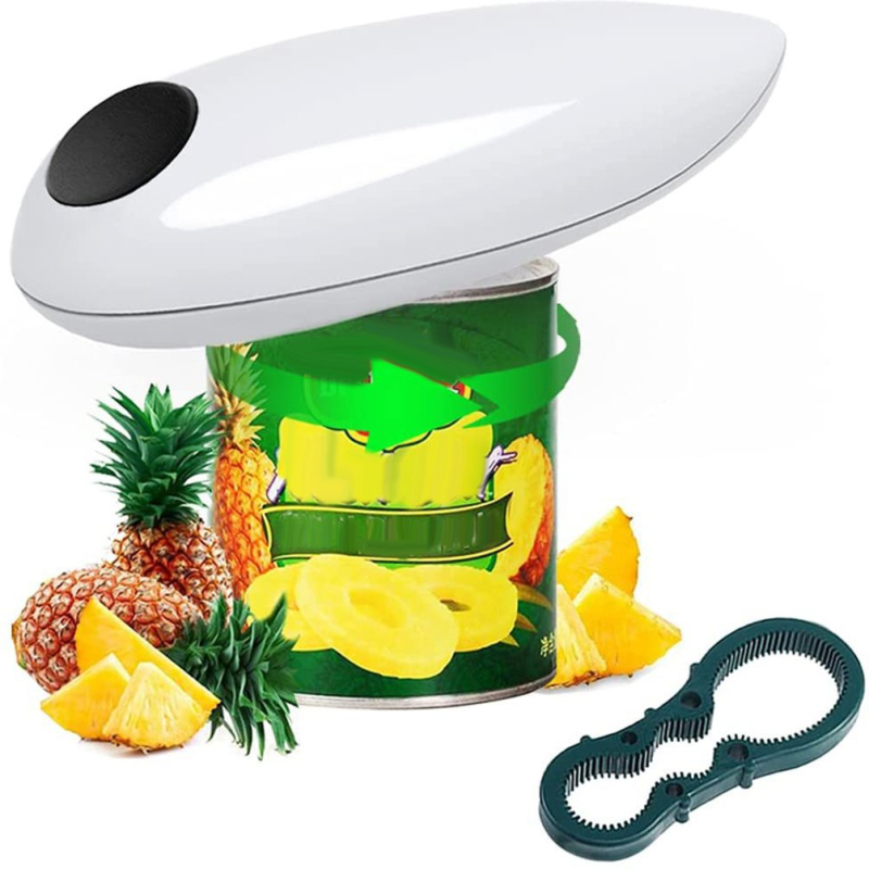 Elektrinis atidarytuvas buteliams ir konservoms, nešiojamas, daugiafunkcis, plastikinė konstrukcija