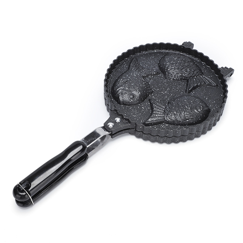 Neslipus žuvies formos kepimo formelė (liejamas aliuminis; nepriklausomas prekinis ženklas; pristatymas 2025 m.; kilmė: Yongkang; šiuolaikinis paprastas stilius)