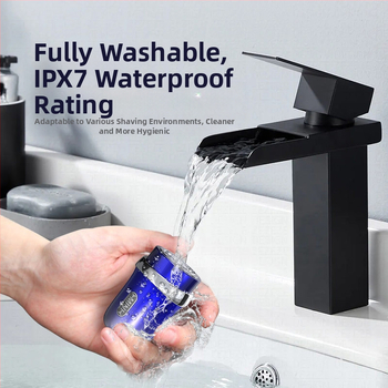 Ηλεκτρική ξυριστική μηχανή με περιστρεφόμενη κεφαλή (1 λεπίδα), ενσωματωμένη μπαταρία 300–500 mAh, αυτονομία άνω των 60 λεπτών, επαναφορτιζόμενη, αδιάβροχη