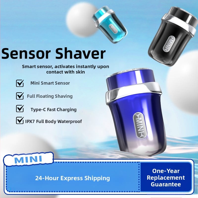 Ηλεκτρική ξυριστική μηχανή με περιστρεφόμενη κεφαλή (1 λεπίδα), ενσωματωμένη μπαταρία 300–500 mAh, αυτονομία άνω των 60 λεπτών, επαναφορτιζόμενη, αδιάβροχη