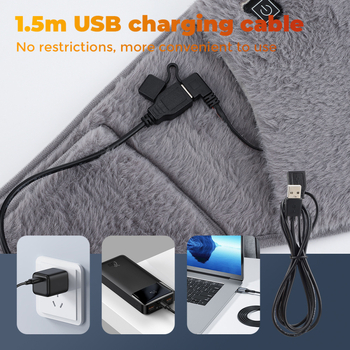 Elektriskā apkures josta viduklim, USB barošana, trīs pakāpju temperatūras kontrole, 45-65°C, 189 g