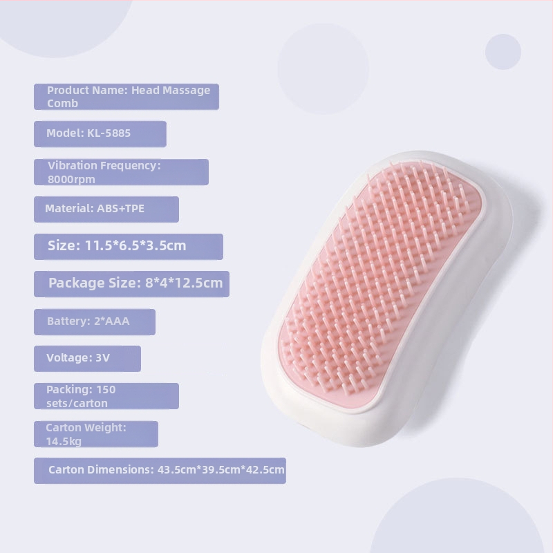 Autonomy KL-5885 Батерийно захранване, бутонно управление, вибрационен масаж на скалпа, 1-ви режим