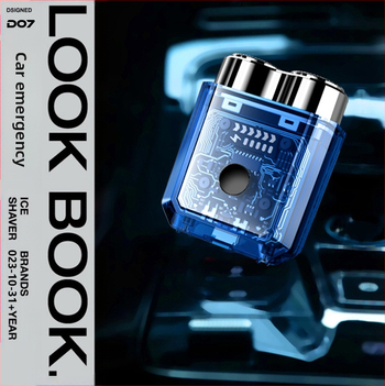 Ηλεκτρική ξυριστική μηχανή με μίνι διαφανή διπλή κεφαλή και μαγνητικό σχεδιασμό — χωρίς ψήκτρες κινητήρας, ενσωματωμένη μπαταρία 300–500 mAh, αυτονομία 60 λεπτών, κεφαλή περιστροφής με δύο λεπίδες, πλήρες πλύσιμο σώματος