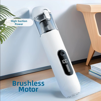 Bevielė rankinė dulkių siurblys automobiliui, montuojamas transporto priemonėje, su brushless motoru, galingas siurbimas, drėgnam ir sausam naudojimui, 2-in-1 šepetėlis valymui ir siurbimui