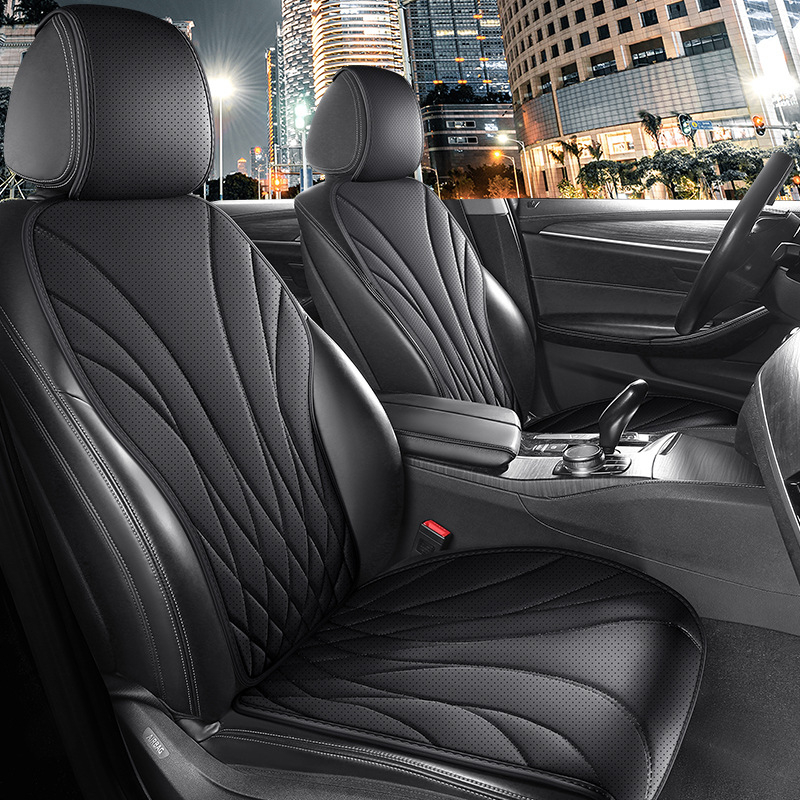 Automobilio sėdynės pagalvėlė iš perforuotos Napa odos, ventiliuojama ir kvėpuojanti, universali tinka, kelių dalių komplektas