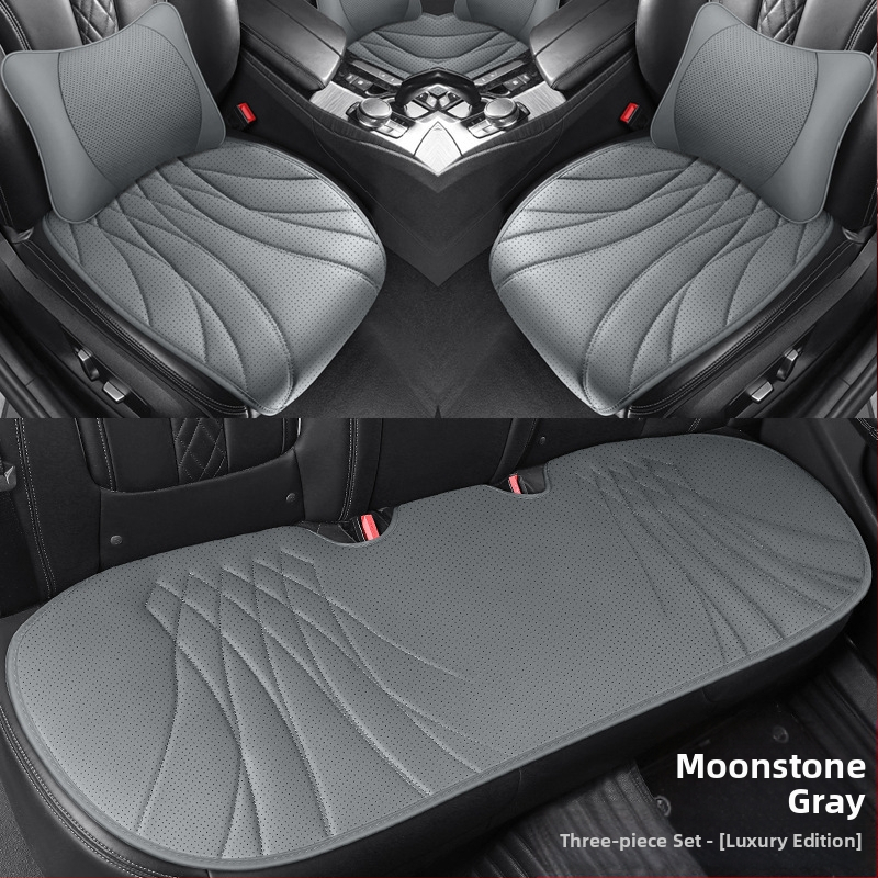 Automobilio sėdynės pagalvėlė iš perforuotos Napa odos, ventiliuojama ir kvėpuojanti, universali tinka, kelių dalių komplektas