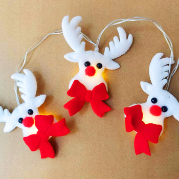 Χριστουγεννιάτικα φωτιστικά κορδόνια με φιγούρες χιονάνθρωπου-ρακντόλ και ελάφι, cartoon στυλ, με μπαταρίες, χειροκίνητος διακόπτης, χριστουγεννιάτικη διακόσμηση