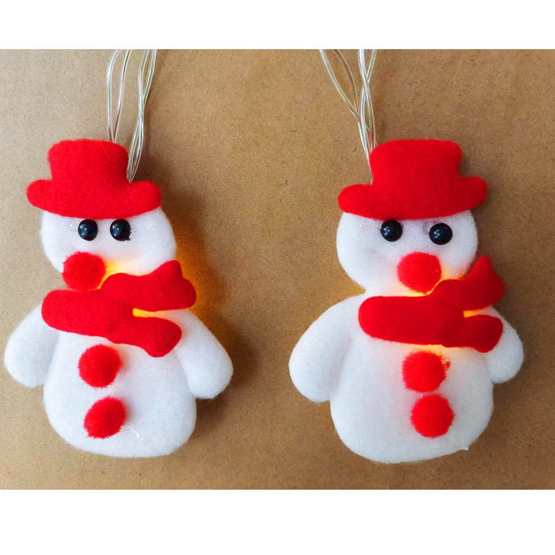 Jõulude LED-lanternid nööriga, pūkise lumepois ja elge motiividega, ragdoll Jõuluvana, karikatuurne stiil, akupakk, käsitsi lüliti