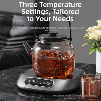 USB подгряваща подложка за чаша със сензорен контрол, пластмасов корпус, за домашна настолна употреба