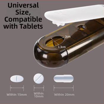 Κουτί χαπιών σε ιαπωνικό στυλ, διπλής λειτουργίας διανομέας φαρμάκων με διαχωριστικά, ABS πλαστικό, χωρητικότητα 1 L