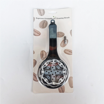 Ημι-αυτόματη βούρτσα καθαρισμού μηχανών καφέ με κεφαλή σιλικόνης, πλαστική κατασκευή, blister συσκευασία, 50 τεμάχια σε κουτί