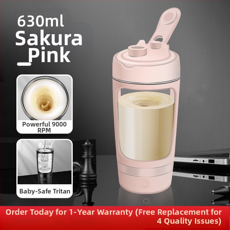 Ηλεκτρικό κύπελλο ανάμειξης από Tritan, αυτόματη ανάμειξη, κατάλληλο για πρωτεϊνικά shakes, με χαραγμένο λογότυπο