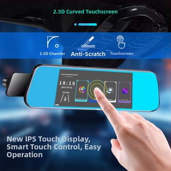 Priekšējā un aizmugurējā divkanāļu auto kamera, 1080p, parkošanās uzraudzība, nakts redze, cikliska ieraksts