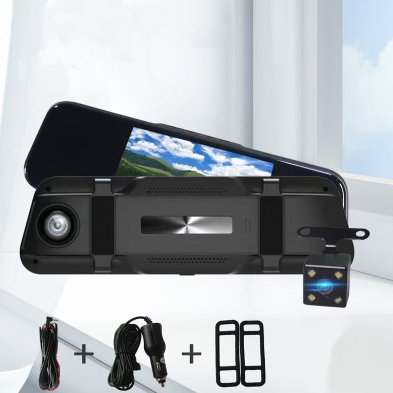 Priekšējā un aizmugurējā divkanāļu auto kamera, 1080p, parkošanās uzraudzība, nakts redze, cikliska ieraksts