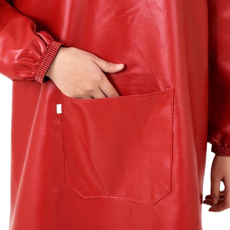 Ujjú kötény PU bőrből, vízálló, modern minimalist stílus, egyszínű minta